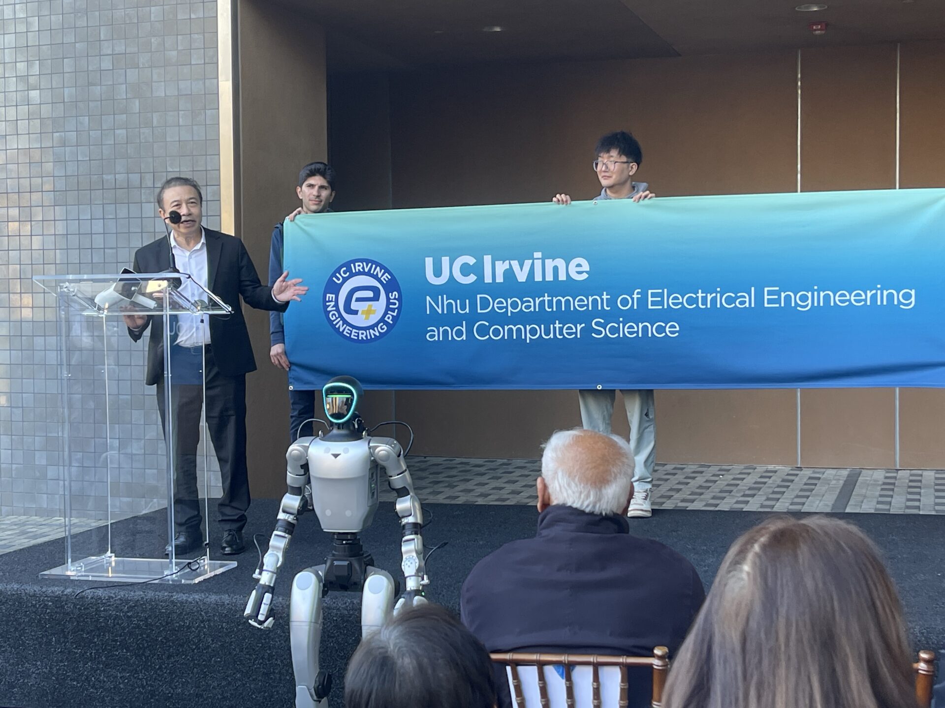 Mr. Nhu Huy Hoang speaking at the UCI naming ceremony
